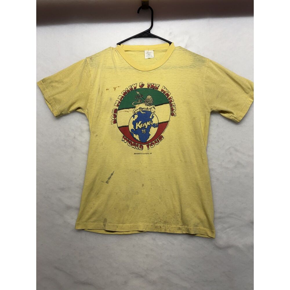 ultra rare 1981 Bob Marley & The Wailers  "Kaya 78 world tour" t shirt
